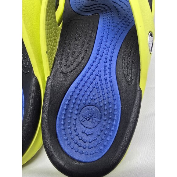 CROCS MODI SPORT Thong Flip Flops Unisex Mens 7 Women's Size 9-Yellow Blue Black - Picture 12 of 15